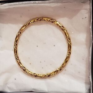 Monet Gold Tone Bangle Slip On Bracelet